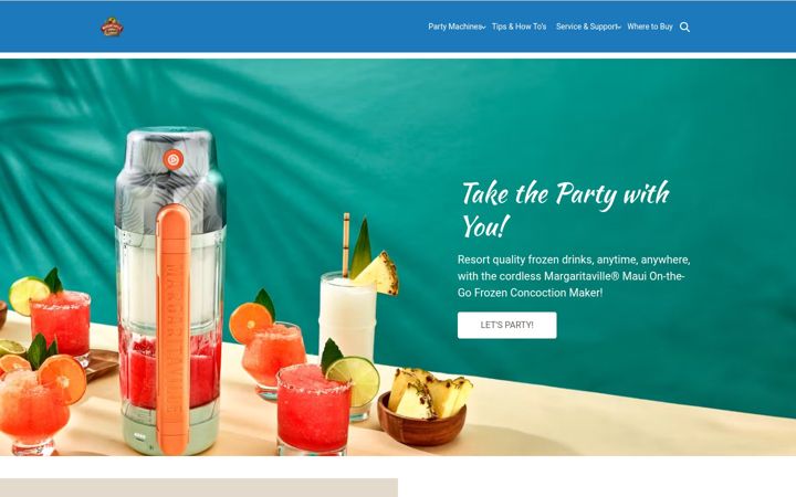 Screenshot of margaritavillecargo.com