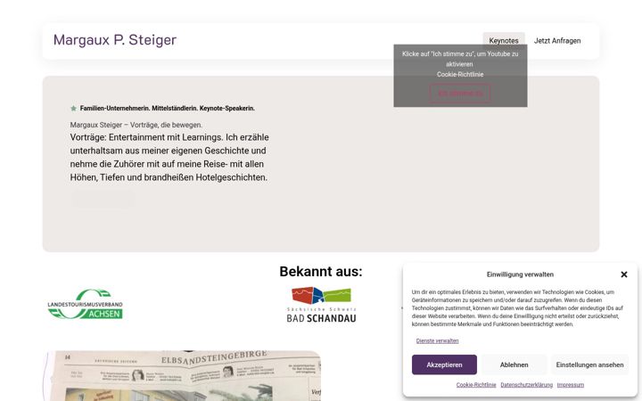 Screenshot of margauxsteiger.de