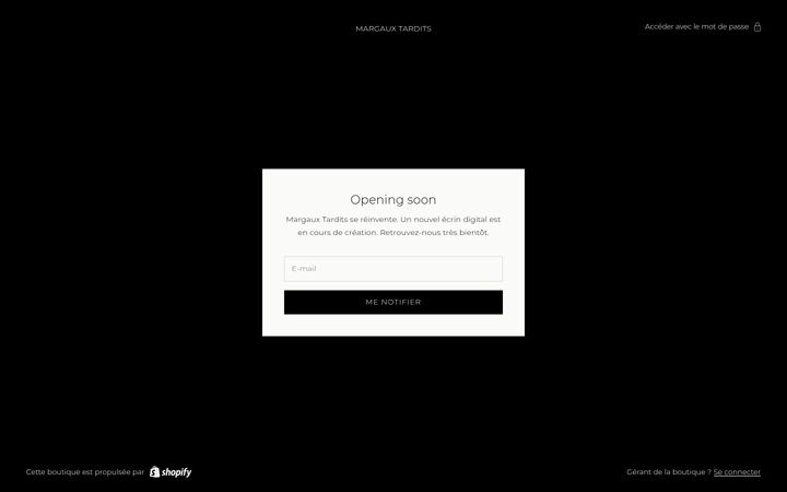Screenshot of margauxtardits.com