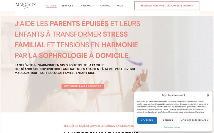 Screenshot of margauxturisophrologue.com