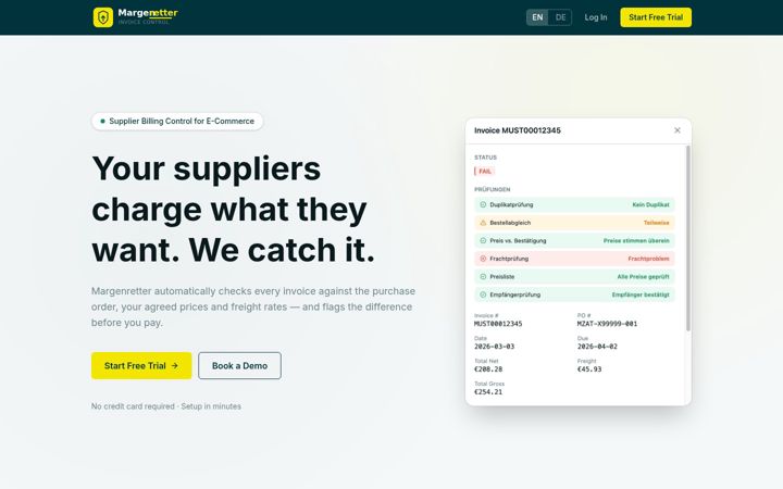 Screenshot of margenretter.com