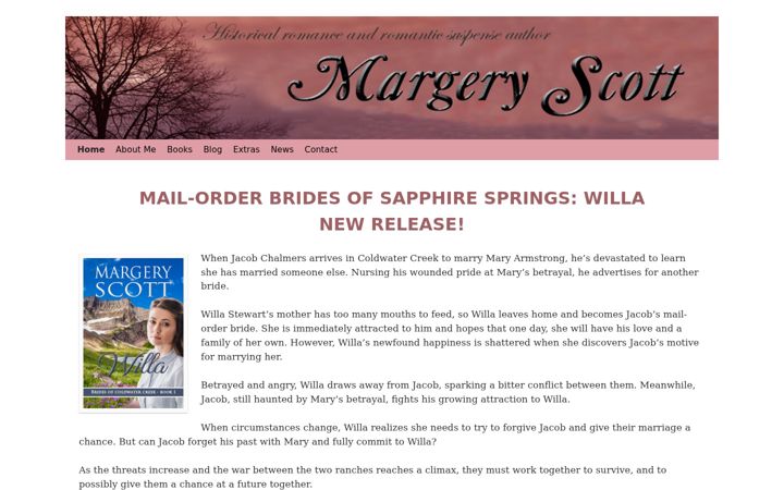 Screenshot of margeryscott.com