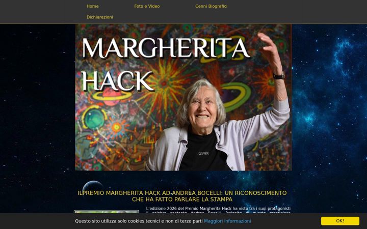 Screenshot of margheritahack.it