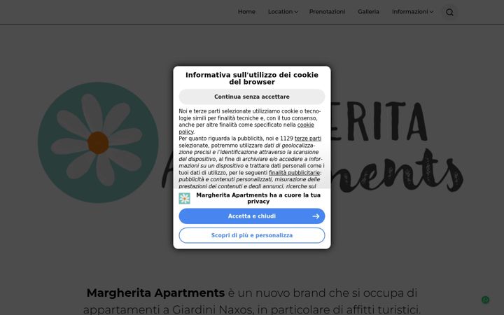 Screenshot of margheritapartments.altervista.org