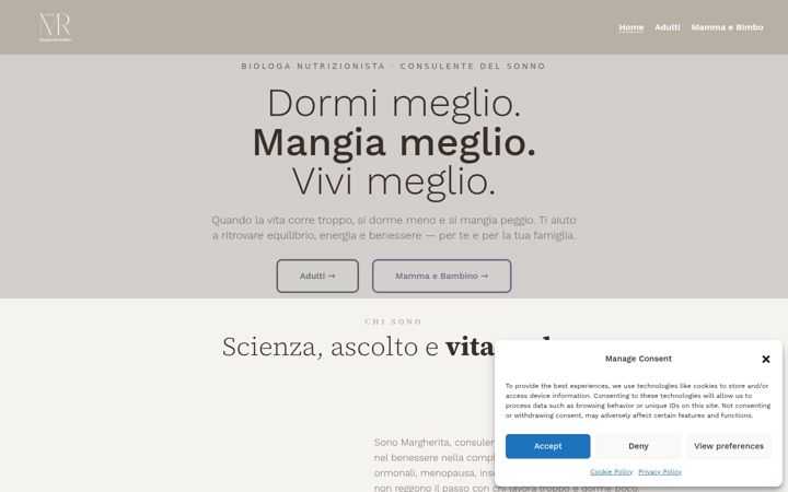 Screenshot of margheritarollino.com