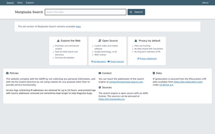 Screenshot of marginalia-search.com