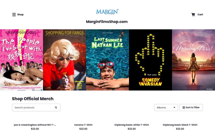 Screenshot of marginfilmsshop.com