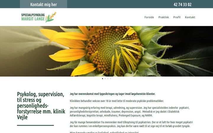 Screenshot of margitlange.dk