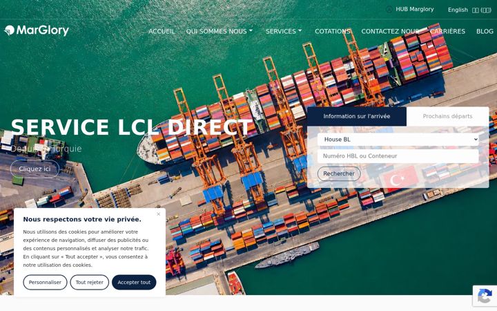 Screenshot of marglory.com