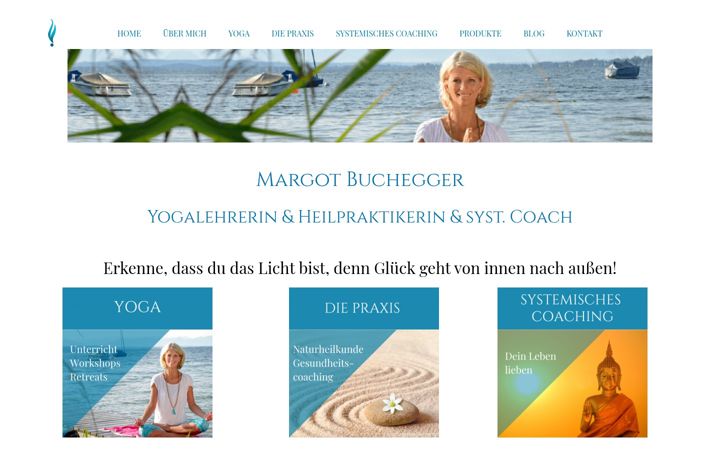Screenshot of margot-buchegger.de