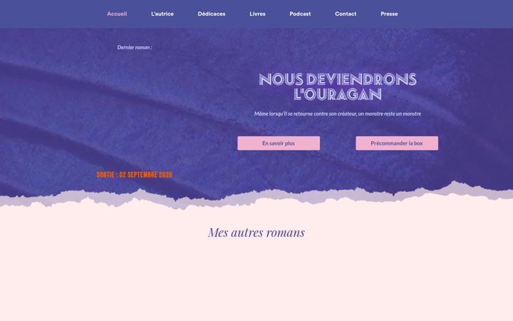 Screenshot of margotdessenne.fr
