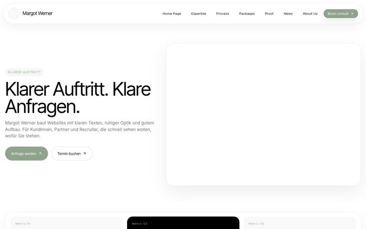 Screenshot of margotwerner.de