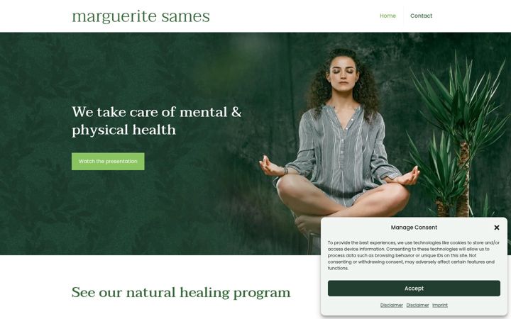 Screenshot of marguerite-sames.com