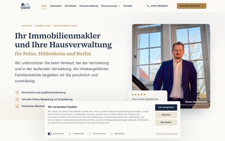 Screenshot of marheineke-immo.de