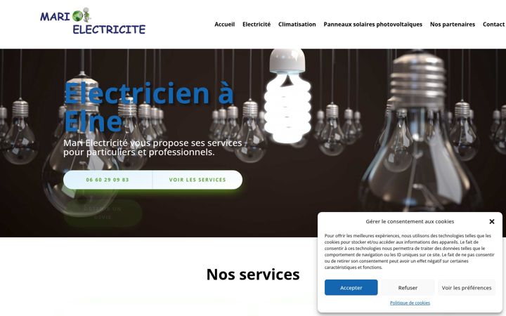 Screenshot of mari-electricite.fr