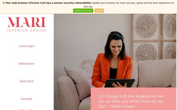 Screenshot of mari-interior.de