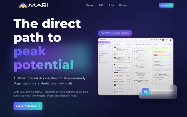 Screenshot of mari.com