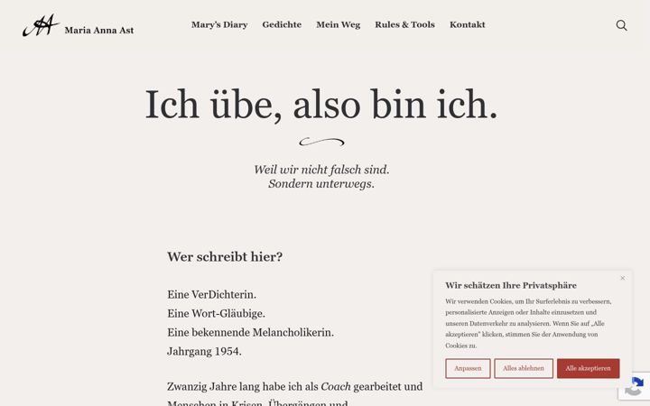 Screenshot of maria-ast.de