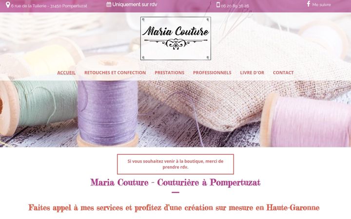 Screenshot of maria-couture.fr