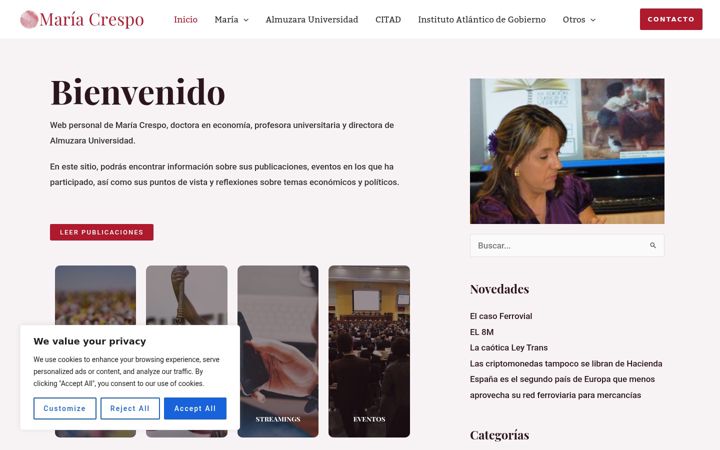 Screenshot of maria-crespo.com