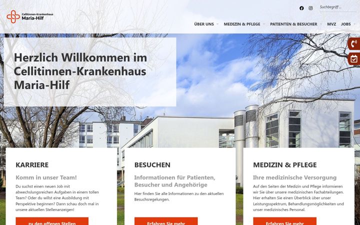 Screenshot of maria-hilf-krankenhaus.de