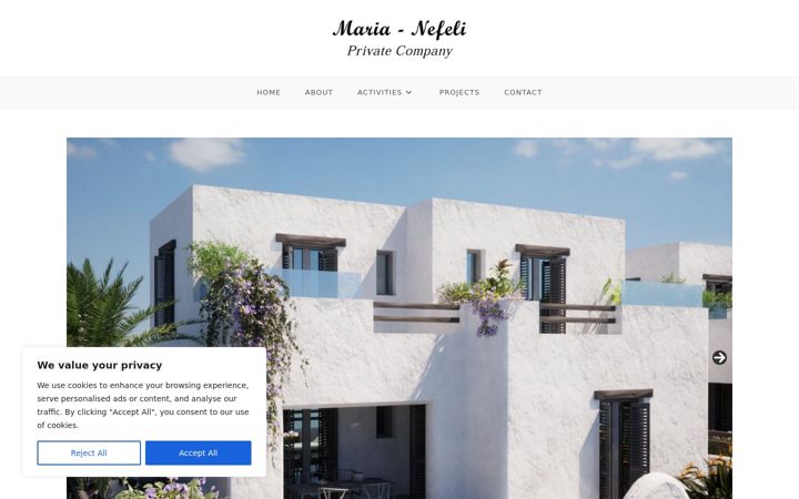 Screenshot of maria-nefeli.gr