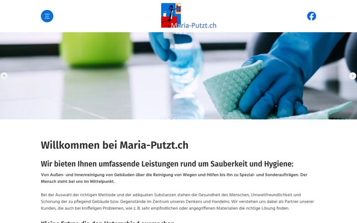 Screenshot of maria-putzt.ch