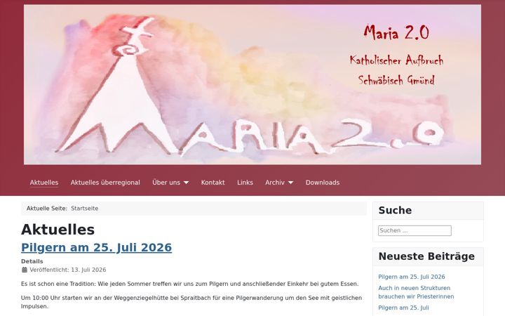 Screenshot of maria-zwei-punkt-null-gmuend.de