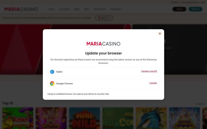 Screenshot of maria.com