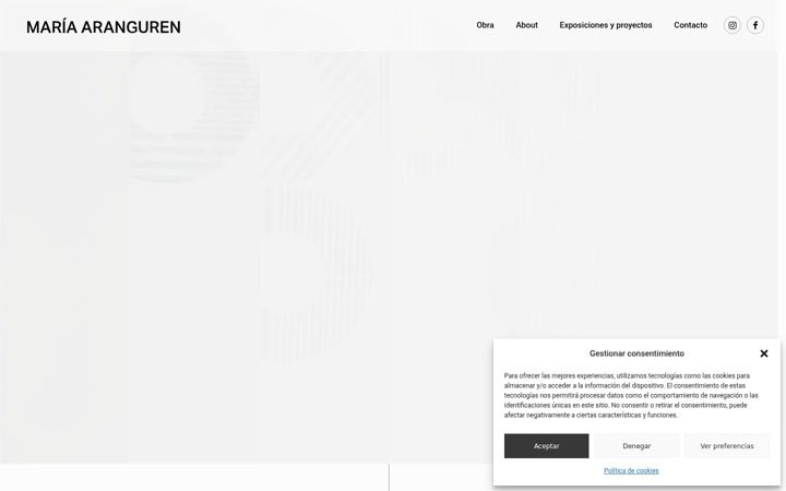 Screenshot of mariaaranguren.com
