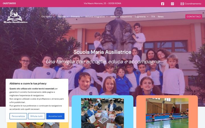 Screenshot of mariaausiliatriceviamorrone.it