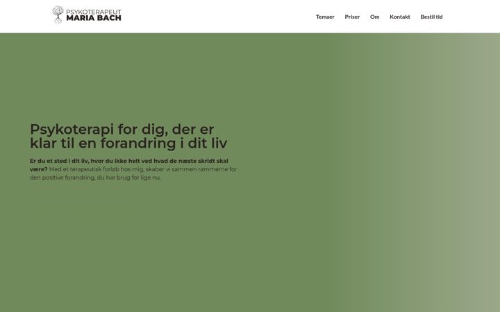 Screenshot ta' mariabach.dk