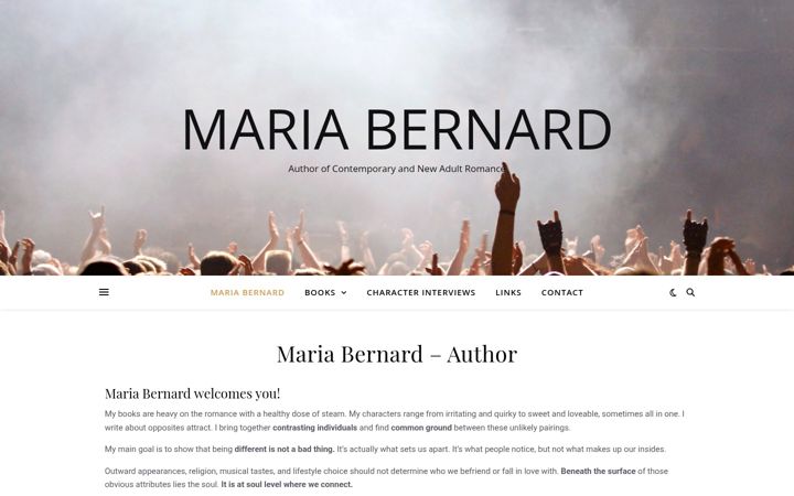 Screenshot of mariabernardauthor.com