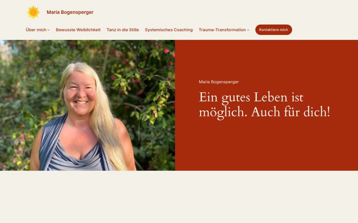 Screenshot of mariabogensperger.de
