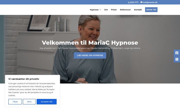 Screenshot of mariac.dk