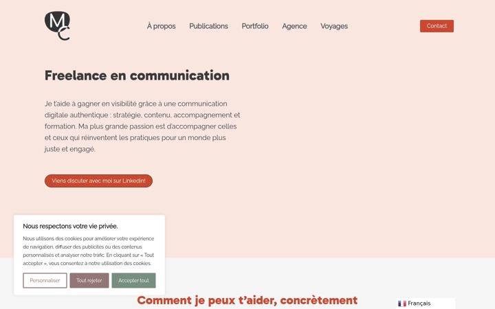 Screenshot of mariacamilagallego.com