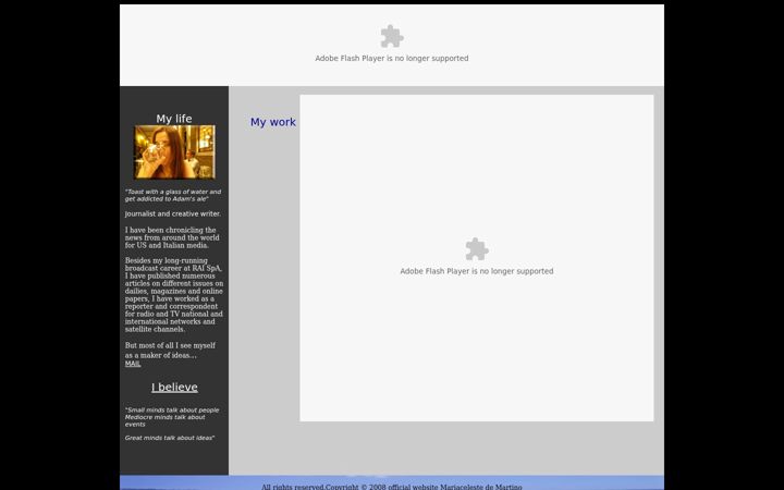 Screenshot of mariacelestedemartino.com