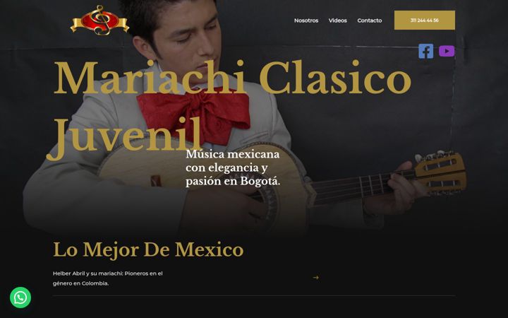 Screenshot of mariachiclasicojuvenil.com