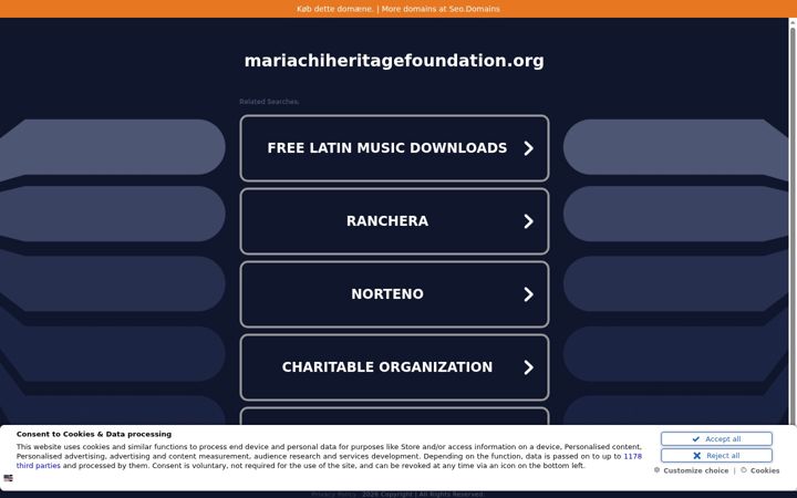 Screenshot of mariachiheritagefoundation.org