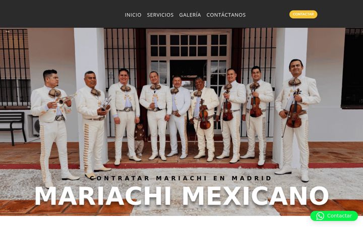 Screenshot of mariachimexicanomadrid.com