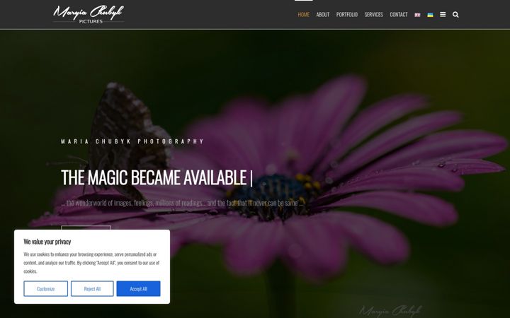 Screenshot of mariachubyk.com