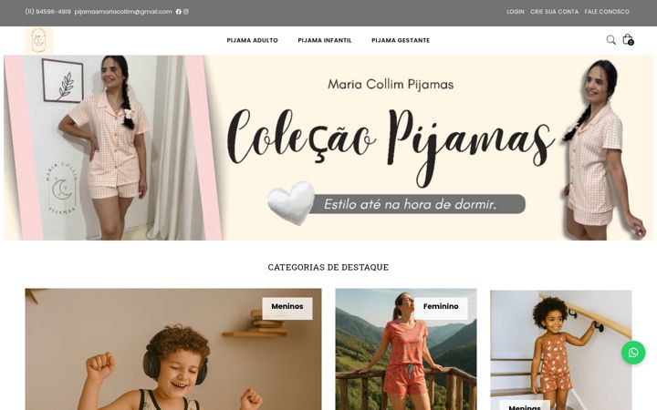 Screenshot of mariacollim.com.br