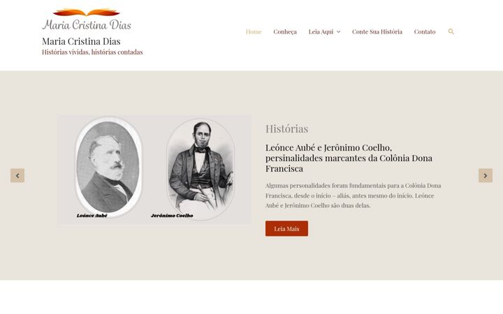 Screenshot of mariacristinadias.com.br
