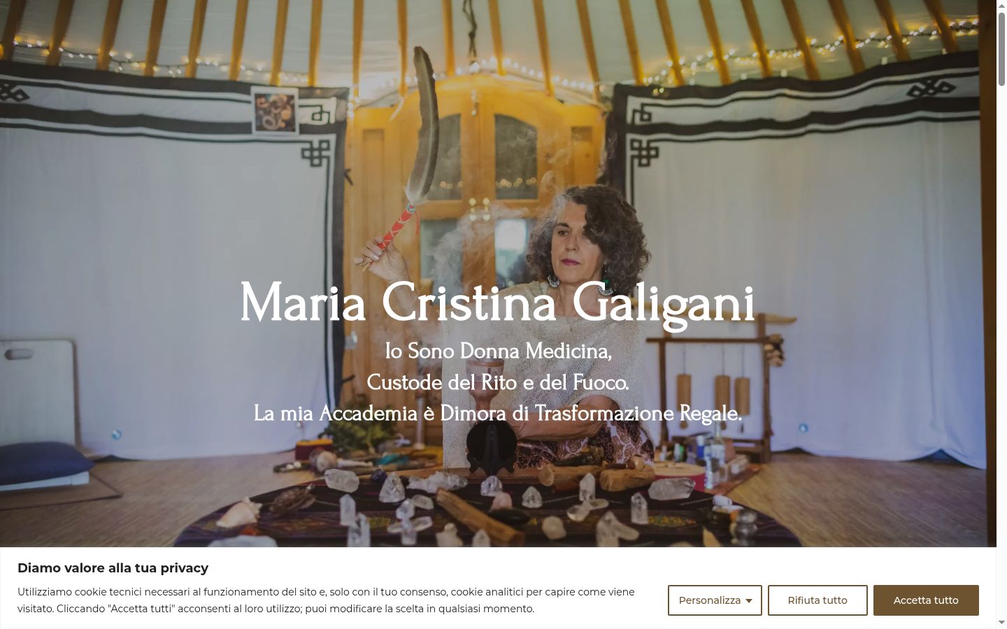 Screenshot del banner di consenso mostrato prima di qualsiasi interazione