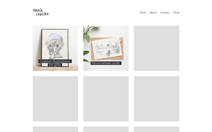 Screenshot of mariacrucera.com