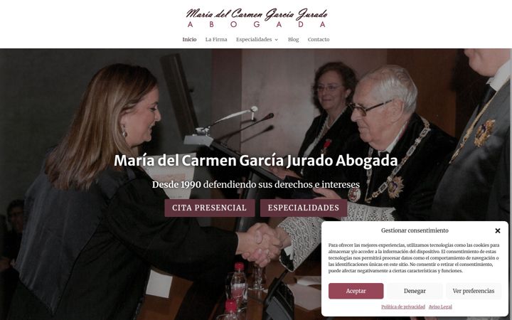 Screenshot of mariadelcarmengarciajuradoabogada.es