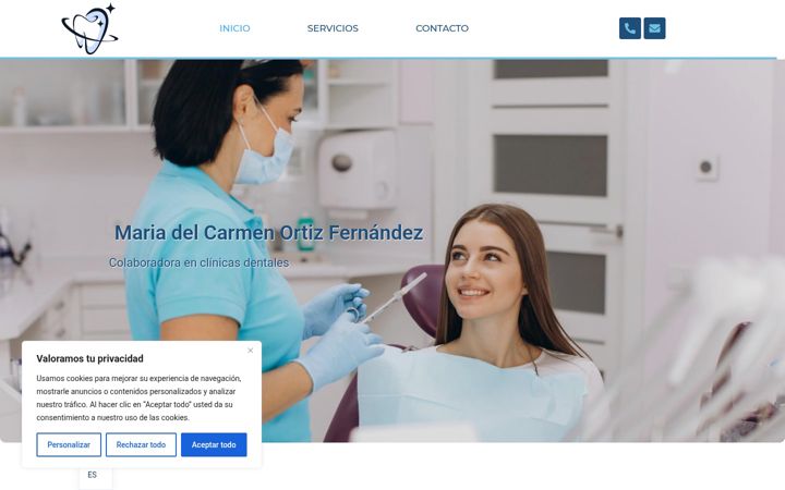 Screenshot of mariadelcarmenortiz.com