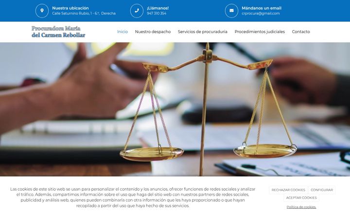Screenshot of mariadelcarmenrebollar.com