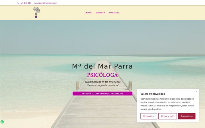 Screenshot of mariadelmarparra.es
