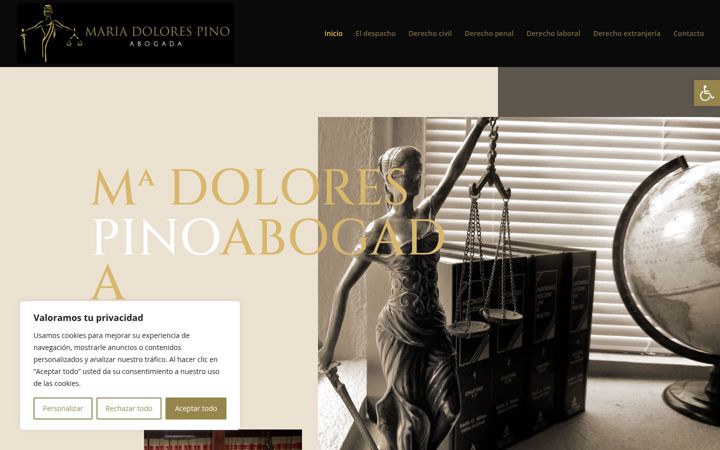 Screenshot of mariadolorespinoabogada.com